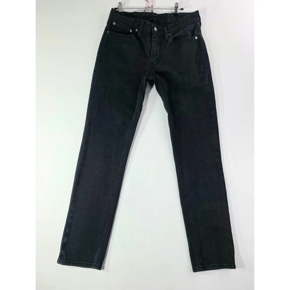 Levis 511 Slim Fit Jeans Mens 32x31 Charcoal Black Stretch Denim